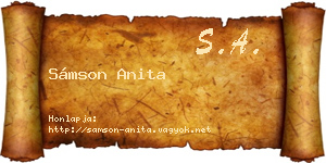 Sámson Anita névjegykártya